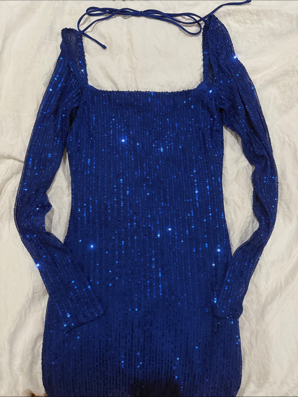 Lucy in the sky sequin square neck mini dress